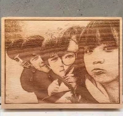 二氧化碳打标机怎么在木材上打标照片？